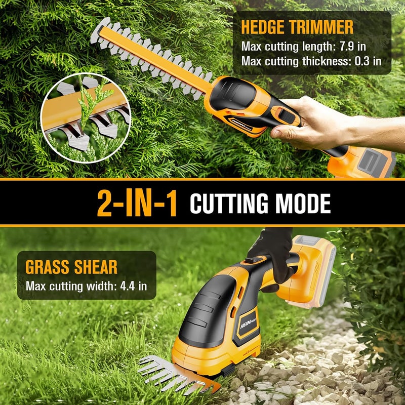 HEINPRO Hedge Trimmer Cordless Compatible with DEWALT 20V MAX Battery (No Battery), Electric Hedge Trimmer Cordless Grass Trimmer, Bush Trimmer Grass Shears Handheld for Yard, Garden, Lawn - Image 4